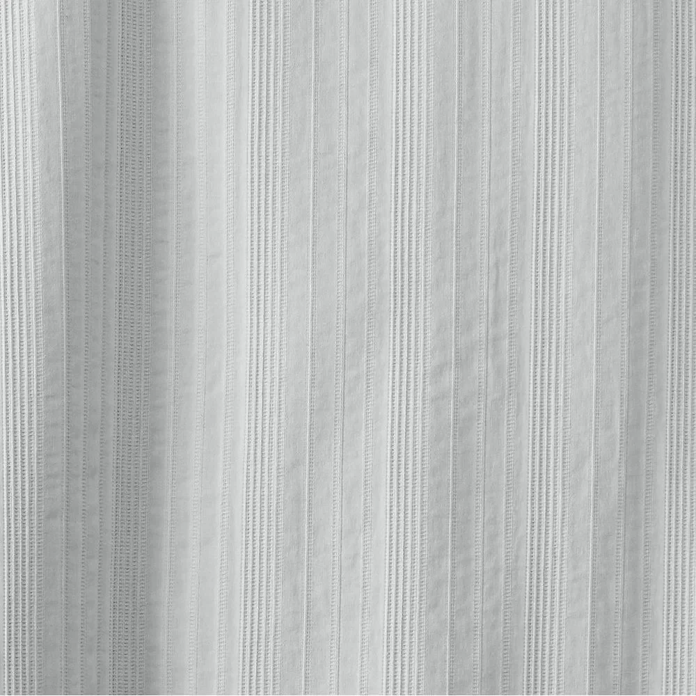Land's End Cotton King Size Luxury Comforter 100% Cotton Quilted Fog Stripe King